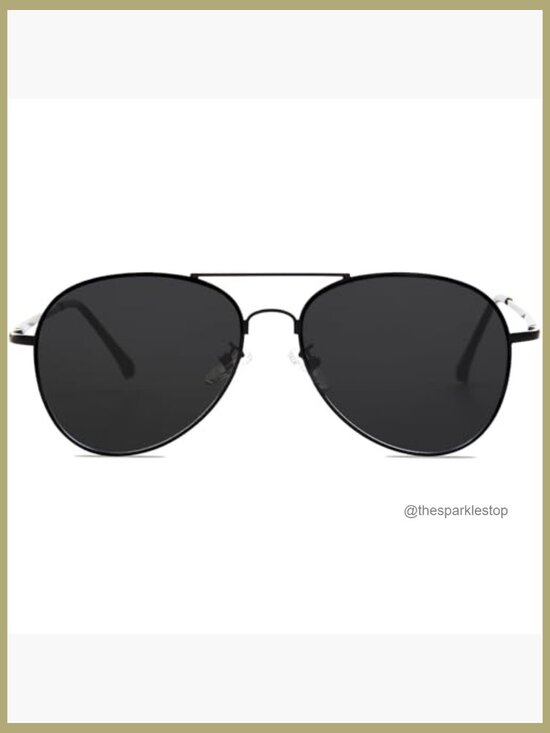 Metal Frame Aviator Sunglasses with UV400 Protection and Spring Hinges main image 5